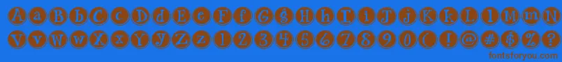 Jandasiestasunrise Font – Brown Fonts on Blue Background