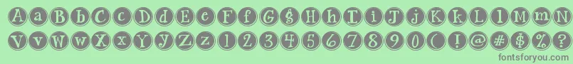 Jandasiestasunrise Font – Gray Fonts on Green Background