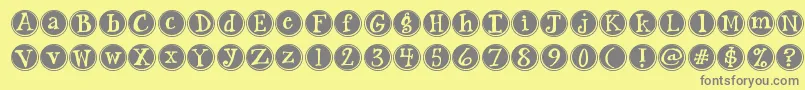 Jandasiestasunrise Font – Gray Fonts on Yellow Background