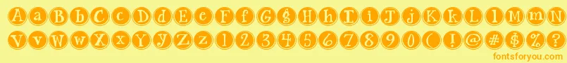 Jandasiestasunrise Font – Orange Fonts on Yellow Background