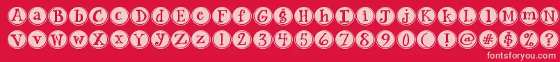 Jandasiestasunrise Font – Pink Fonts on Red Background