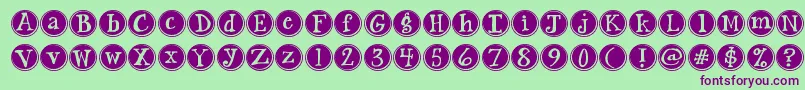 Jandasiestasunrise Font – Purple Fonts on Green Background