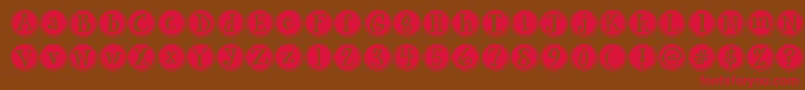Jandasiestasunrise Font – Red Fonts on Brown Background