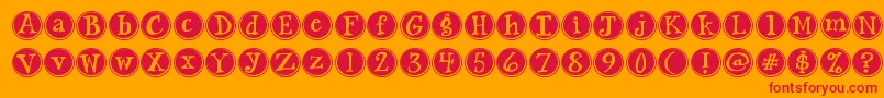 Jandasiestasunrise Font – Red Fonts on Orange Background