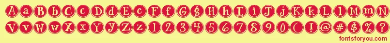 Jandasiestasunrise Font – Red Fonts on Yellow Background