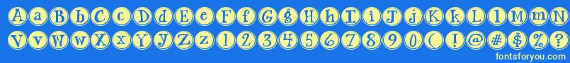 Jandasiestasunrise Font – Yellow Fonts on Blue Background