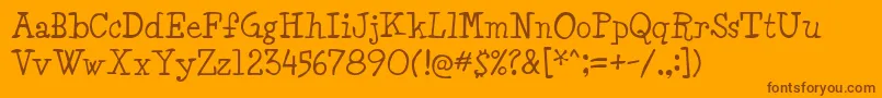 Minya-Schriftart – Braune Schriften auf orangefarbenem Hintergrund