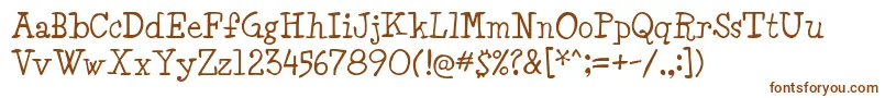 Minya-fontti – ruskeat fontit valkoisella taustalla
