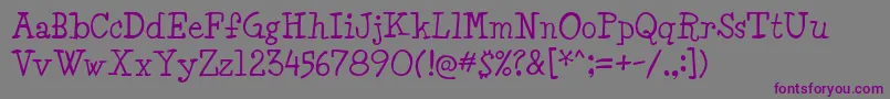 Шрифт Minya – фиолетовые шрифты на сером фоне