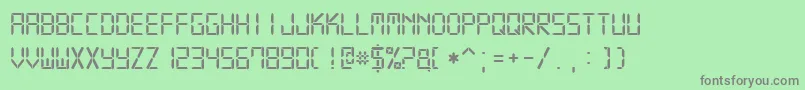 Шрифт Digital7Mono – серые шрифты на зелёном фоне