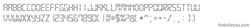 フォントDigital7Mono – 白い背景に灰色の文字