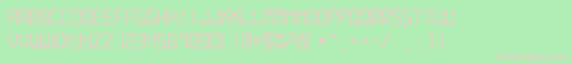 Digital7Mono Font – Pink Fonts on Green Background