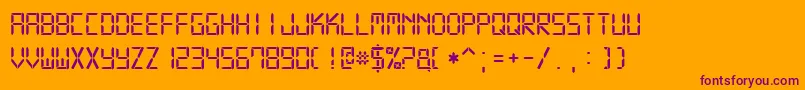 Digital7Mono Font – Purple Fonts on Orange Background