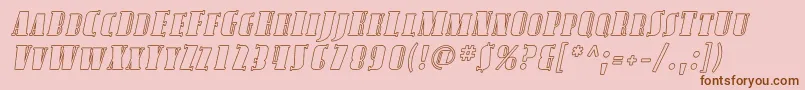 Avond18-Schriftart – Braune Schriften auf rosa Hintergrund