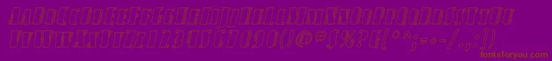 Avond18 Font – Brown Fonts on Purple Background