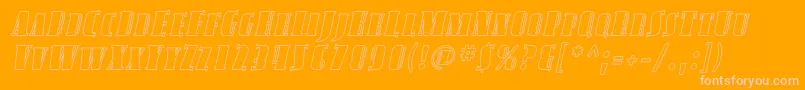 Avond18-Schriftart – Rosa Schriften auf orangefarbenem Hintergrund