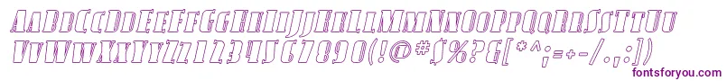 Avond18-Schriftart – Violette Schriften auf weißem Hintergrund