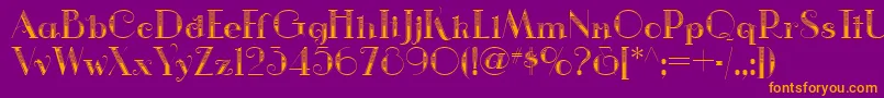 Firesidechatnf Font – Orange Fonts on Purple Background