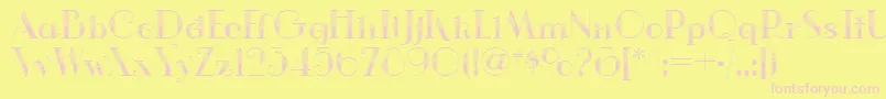 Firesidechatnf Font – Pink Fonts on Yellow Background