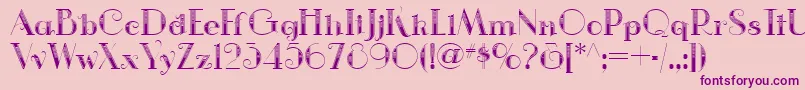 Firesidechatnf-Schriftart – Violette Schriften auf rosa Hintergrund