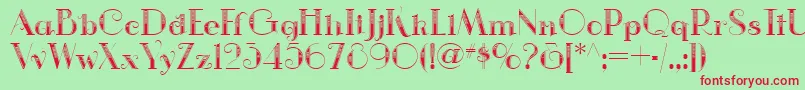 Firesidechatnf Font – Red Fonts on Green Background