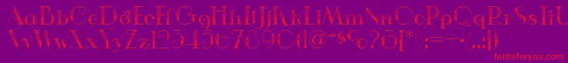 Firesidechatnf Font – Red Fonts on Purple Background