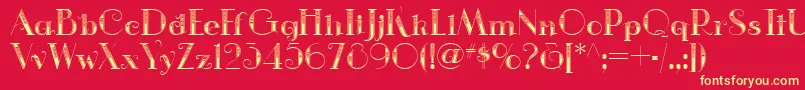 Firesidechatnf Font – Yellow Fonts on Red Background