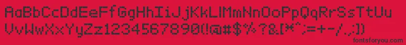 BitxmapFontTfb Font – Black Fonts on Red Background