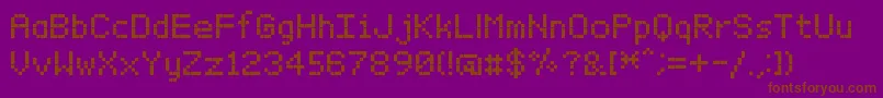 BitxmapFontTfb Font – Brown Fonts on Purple Background