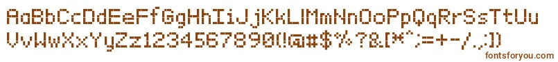 BitxmapFontTfb Font – Brown Fonts on White Background