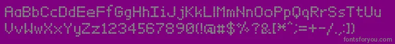 Police BitxmapFontTfb – polices grises sur fond violet