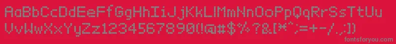 BitxmapFontTfb Font – Gray Fonts on Red Background