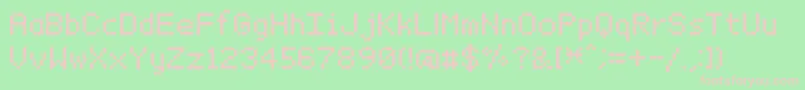 More about BitxmapFontTfb Font BitxmapFontTfb Font – Pink Fonts on Green Background