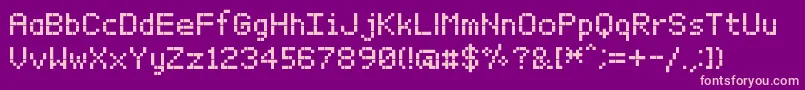 Czcionka BitxmapFontTfb – różowe czcionki na fioletowym tle