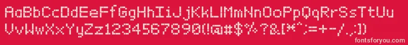 BitxmapFontTfb Font – Pink Fonts on Red Background