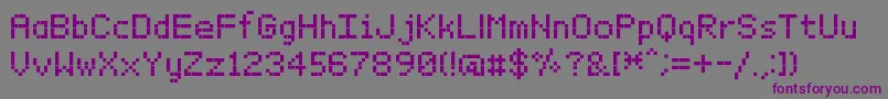 Шрифт BitxmapFontTfb – фиолетовые шрифты на сером фоне