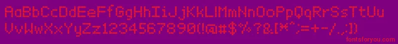 Police BitxmapFontTfb – polices rouges sur fond violet
