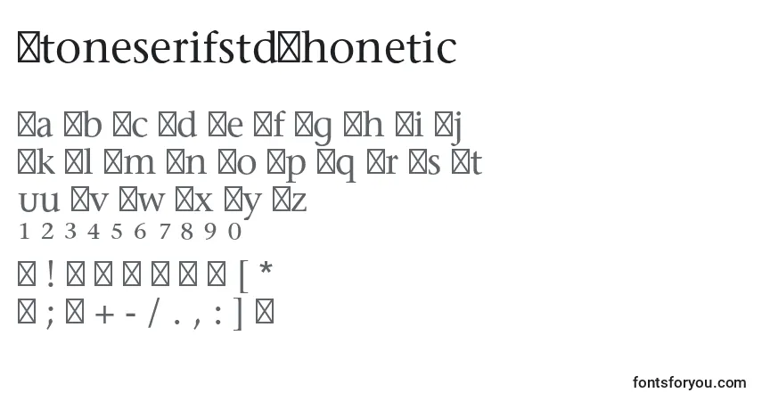 Schriftart StoneserifstdPhonetic – Alphabet, Zahlen, spezielle Symbole