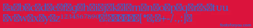 StoneserifstdPhonetic Font – Blue Fonts on Red Background