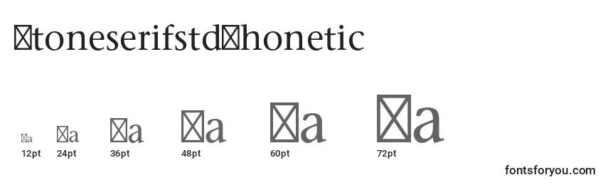 StoneserifstdPhonetic Font Sizes