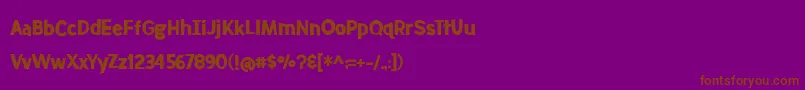 MeatloafSolid Font – Brown Fonts on Purple Background