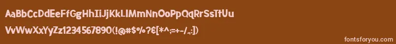 Czcionka MeatloafSolid – różowe czcionki na brązowym tle