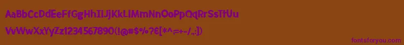 Шрифт MeatloafSolid – фиолетовые шрифты на коричневом фоне