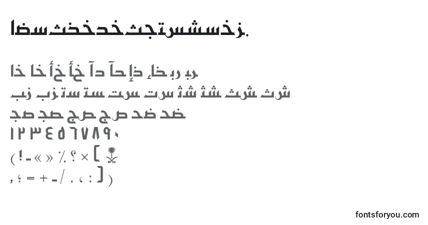 AymShafaSUNormal.フォント–アルファベット、数字、特殊文字