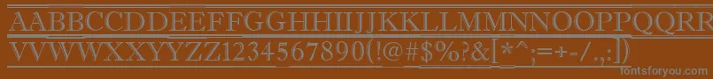 Antiqu2 Font – Gray Fonts on Brown Background