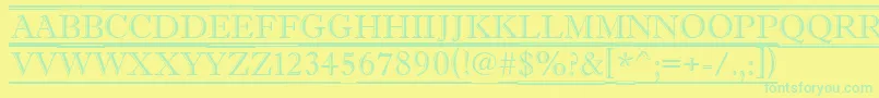 Antiqu2 Font – Green Fonts on Yellow Background