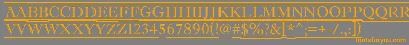 Antiqu2 Font – Orange Fonts on Gray Background