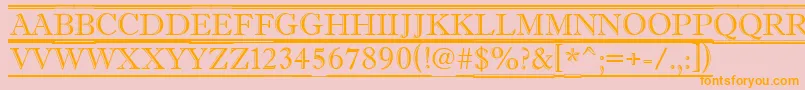 Antiqu2 Font – Orange Fonts on Pink Background