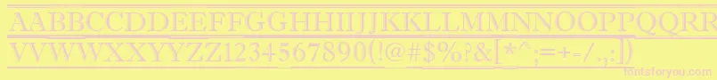 Antiqu2 Font – Pink Fonts on Yellow Background