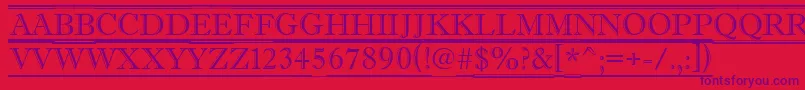 Antiqu2 Font – Purple Fonts on Red Background